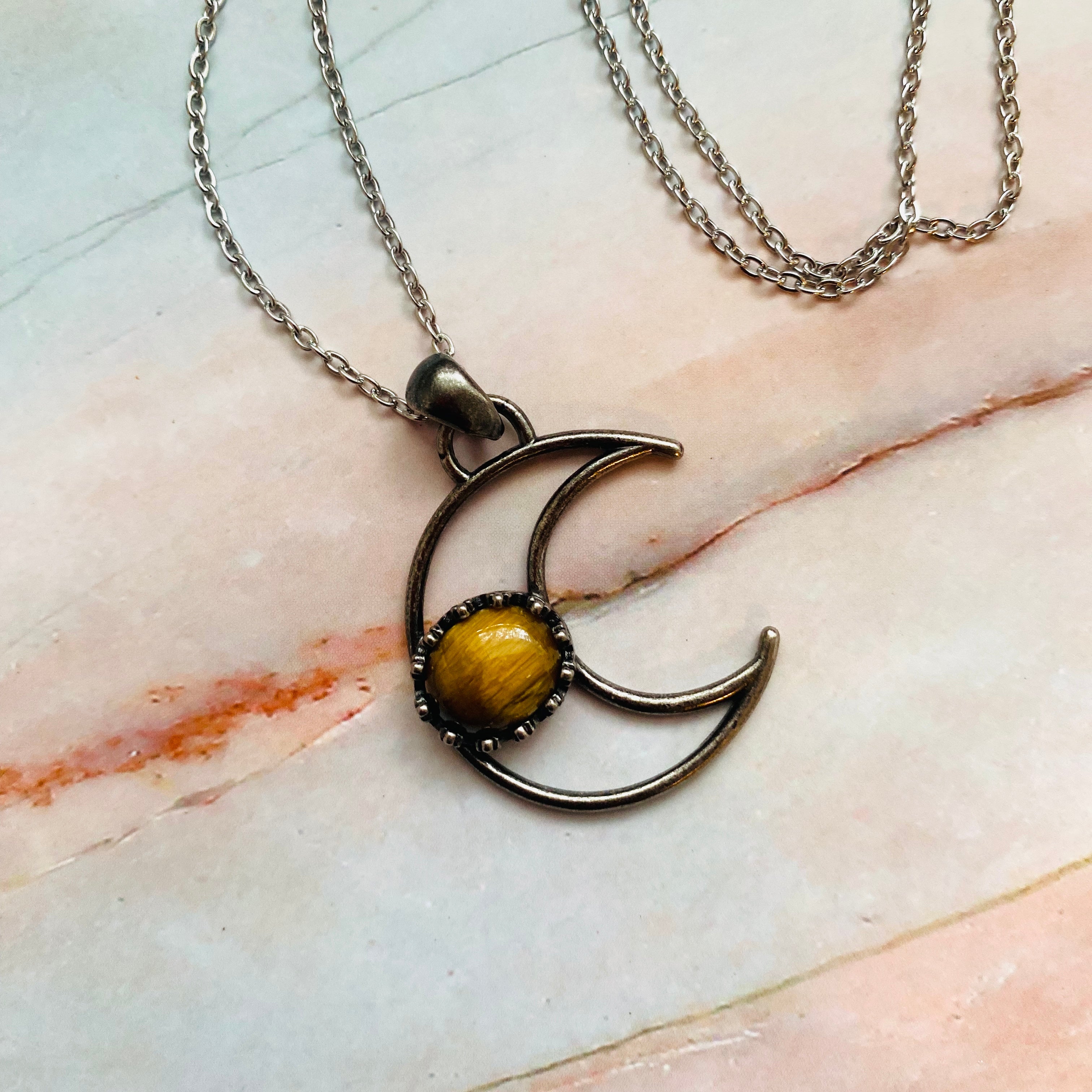Stone Moon Necklace
